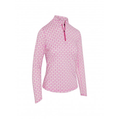 Callaway Deco Geo Sun Protection dámský top - Fuchsia Purple