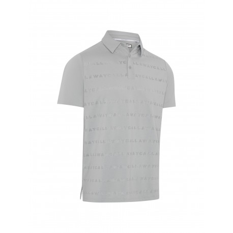 Callaway Logo Jacquard pánské polo - Quarry