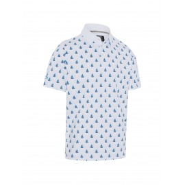 Callaway Sailboat Sunset Geo Print pánské polo - Bright White