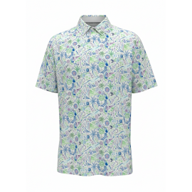 Callaway Nautical Conversational Print pánské polo - Bright White