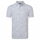 FootJoy Watercolour Floral Print Pique pánské polo - White/Chambray/Nantucket Red