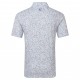 FootJoy Watercolour Floral Print Pique pánské polo - White/Chambray/Nantucket Red