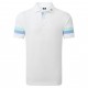 FootJoy Sleeve Stripe Pique pánské polo - White/Blue Reef/Sea Glass