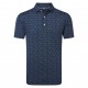 FootJoy Wingtip Floral Lisle pánské polo - Navy/White