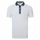 FootJoy Star Geo Trim Pique pánské polo - White/Navy