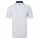 FootJoy Star Geo Trim Pique pánské polo - White/Navy