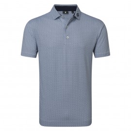FootJoy Scallop Geo Pique pánské polo - Navy