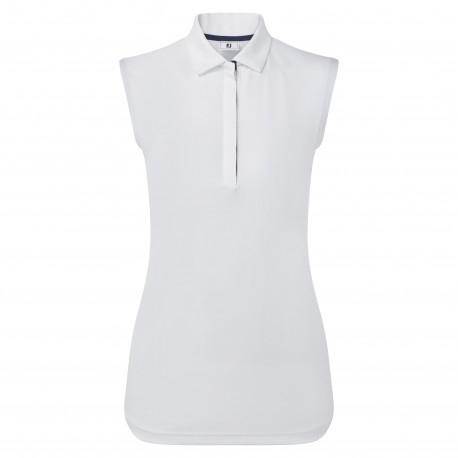 FootJoy Sleeveless Lisle dámské polo - White