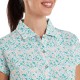 FootJoy Cap Sleeve Lisle dámské polo - Tile Blue/Floral Print