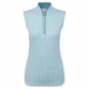 FootJoy Zip Front Tank Printed dámské polo -Tile Blue/White/Peach/