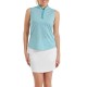FootJoy Zip Front Tank Printed dámské polo -Tile Blue/White/Peach/