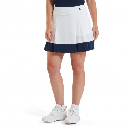 FootJoy Pleated 43cm dámská sukně - White/Navy