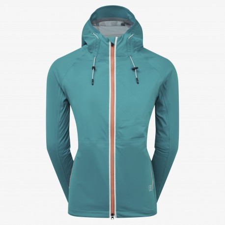 FootJoy Hydroknit dámská bunda do deště - Tile Blue/White/Desert Peach