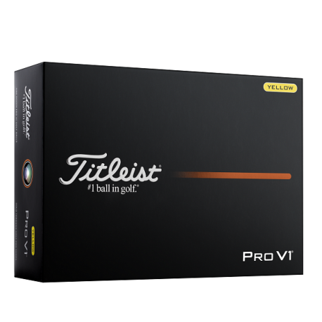 Titleist Pro V1 2025 golfové míčky žluté, 12 ks
