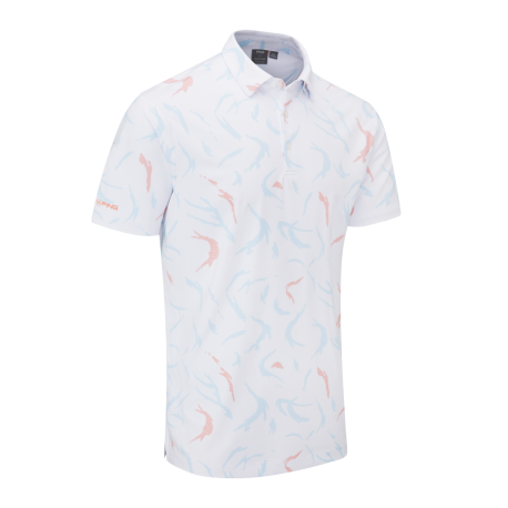 Ping Ephron pánské polo - White/White Salmon Multi