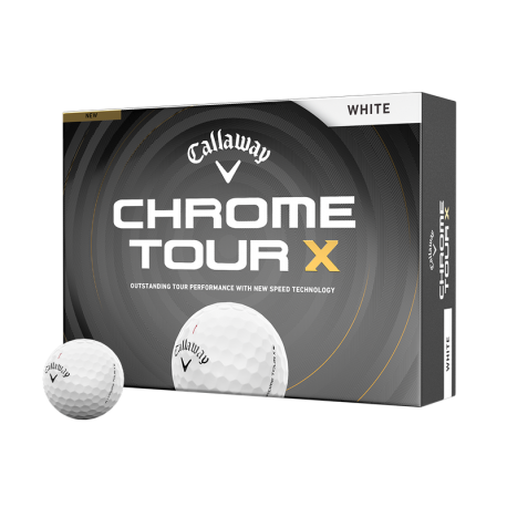 Callaway Chrome Tour X golfové míčky bílé, 12 ks