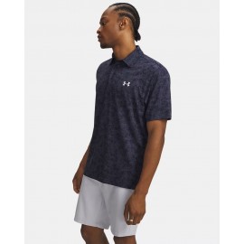 Under Armour 3.0 Printed Micro Flower Dot pánské polo  - Midnight Navy/Downpour Grey