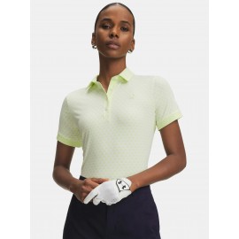 Under Armour Printed Palm Geo dámské polo - Fade Green/ White