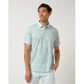 TravisMathew Featherweight Back Nine pánské polo - Sky Light