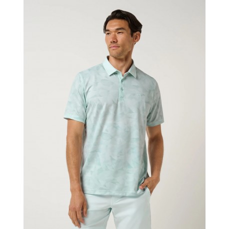 TravisMathew Featherweight Back Nine pánské polo - Sky Light