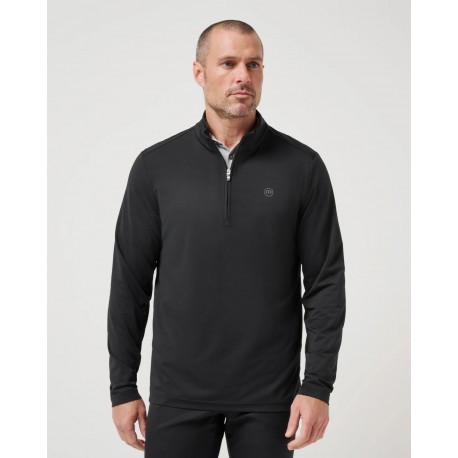 TravisMathew Heater Pro 1/4 Zip pánská mikina - Black