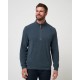 TravisMathew Cloud Sweater Quarter Zip pánská mikina - Heather Navy