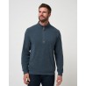 TravisMathew Cloud Sweater Quarter Zip pánská mikina - Heather Navy