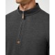 TravisMathew Cloud Sweater Quarter Zip pánská mikina - Heather Black