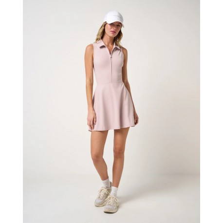 TravisMathew MoveKnit SL Zip dámské golfové šaty - Violet Ice
