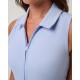TravisMathew MoveKnit SL Zip dámské golfové šaty - Violet Ice