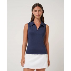 TravisMathew Skyloft Light SL dámské polo - Heather Navy Blazer