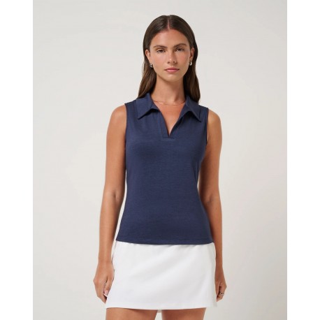 TravisMathew Skyloft Light SL dámské polo - Heather Navy Blazer