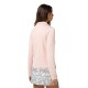 TravisMathew Skyloft Light Zip Long Sleeve dámské polo - Heather Blush Pink