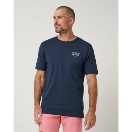 TravisMathew Stout Standard pánské volnočasové tričko - Total Eclipse