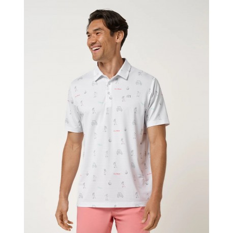 TravisMathew On a Mission pánské polo - White