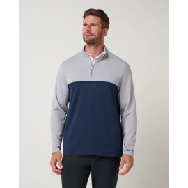 TravisMathew Fibercloud CB 1/2 Zip pánská mikina - Light Grey
