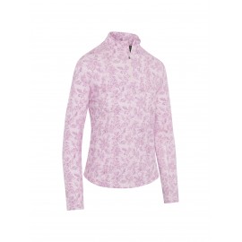 Callaway Snowy Floral Sun Protection dámský golfový top - Blue Depths