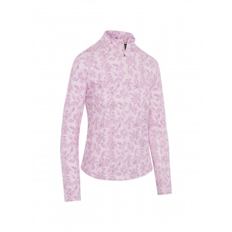 Callaway Snowy Floral Sun Protection dámský golfový top - Blue Depths